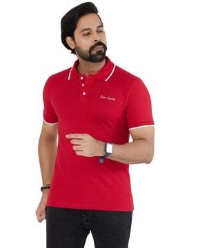 slim fit polo t-shirt with short sleeves