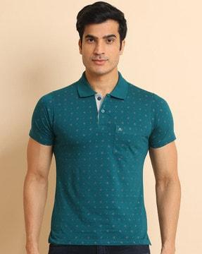 slim fit polo t-shirt with short sleeves