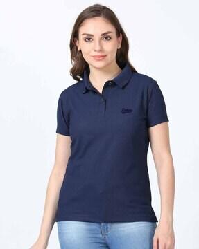 slim fit polo t-shirt with short sleeves