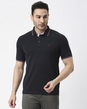 slim fit polo t-shirt with short sleeves