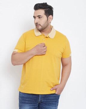 slim fit polo t-shirt with striped tiping