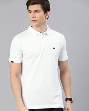 slim fit polo t-shirt with vented hems