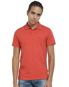 slim-fit polo t-shirt