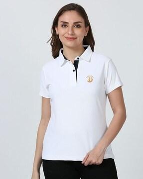 slim-fit polo t-shirt