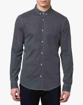 slim fit poplin shirt