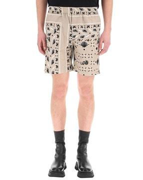 slim fit printed shorts