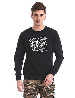 slim fit printed sweatshirt