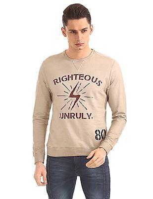 slim fit printed sweatshirt