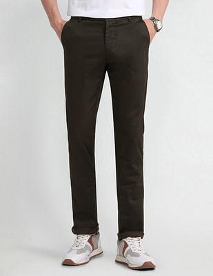 slim fit printed trousers