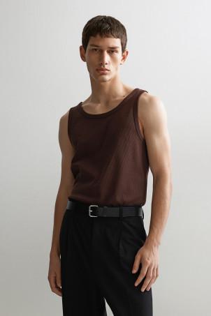 slim fit ribbed vest top