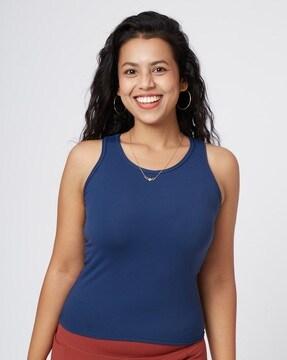 slim fit round- neck tank top