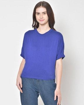 slim fit round-neck top