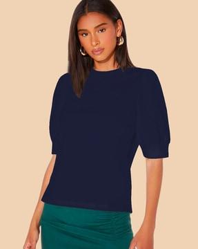 slim-fit round-neck top