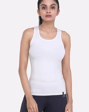 slim fit scoop-neck tank top