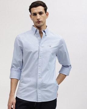 slim fit shirt with button-down collar