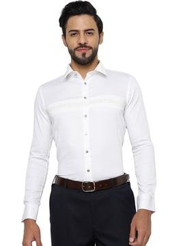 slim fit shirt with cutaway-collar