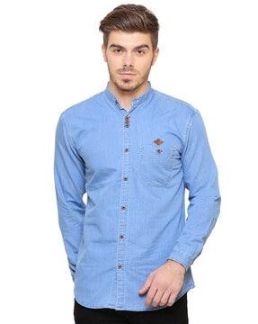 slim fit shirt with patch packet