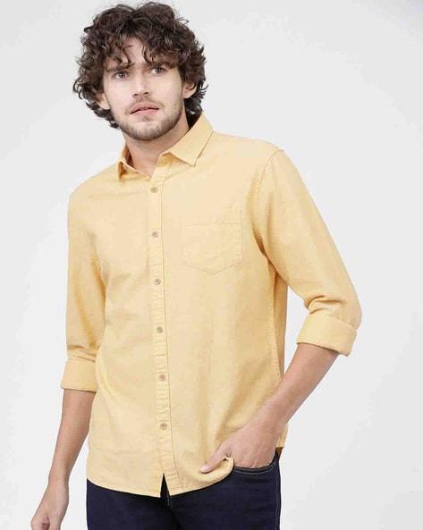 slim fit shirt with patch pocket