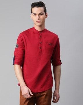 slim fit shirt with welt pocket