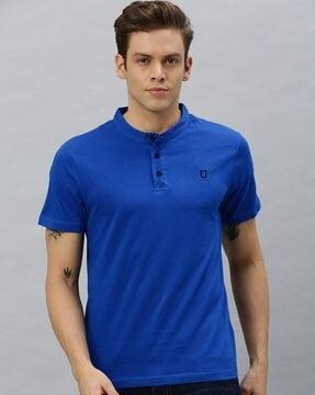 slim fit short sleeve polo t-shirt