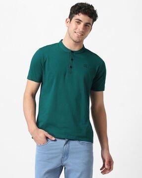 slim fit short sleeve polo t-shirt