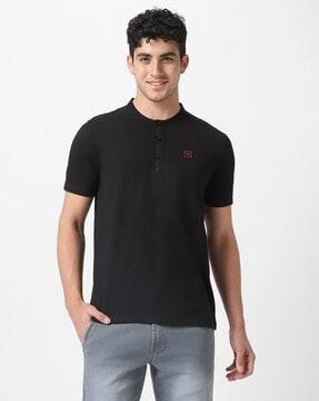 slim fit short sleeve polo t-shirt