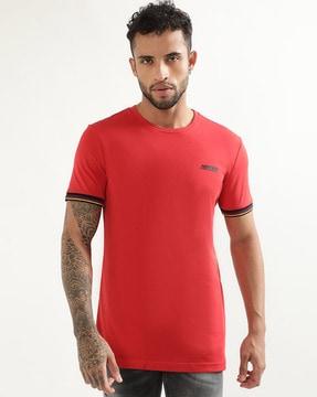 slim fit short-sleeves crew-neck t-shirt