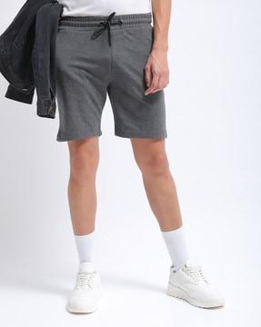 slim fit shorts with drawstring waist