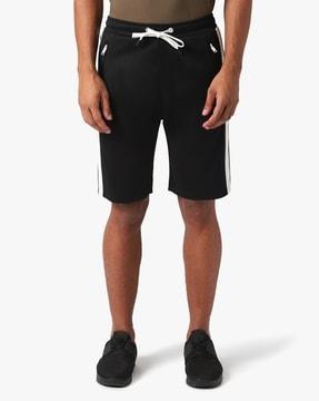 slim fit shorts with drawstring waistband