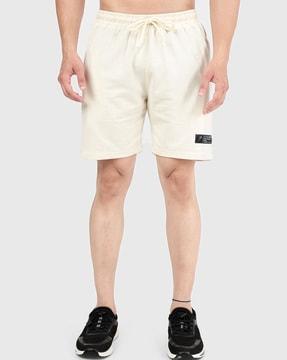 slim fit shorts with drawstring