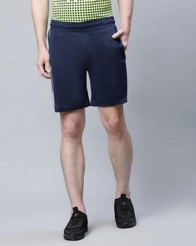 slim fit shorts with elasticated waist