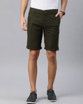 slim fit shorts with pockets