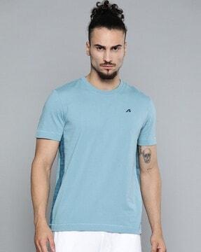 slim fit solid crew-neck t-shirt