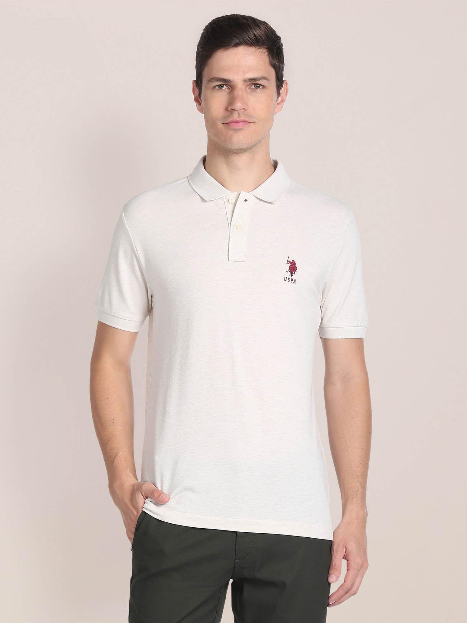 slim fit solid polo t-shirt