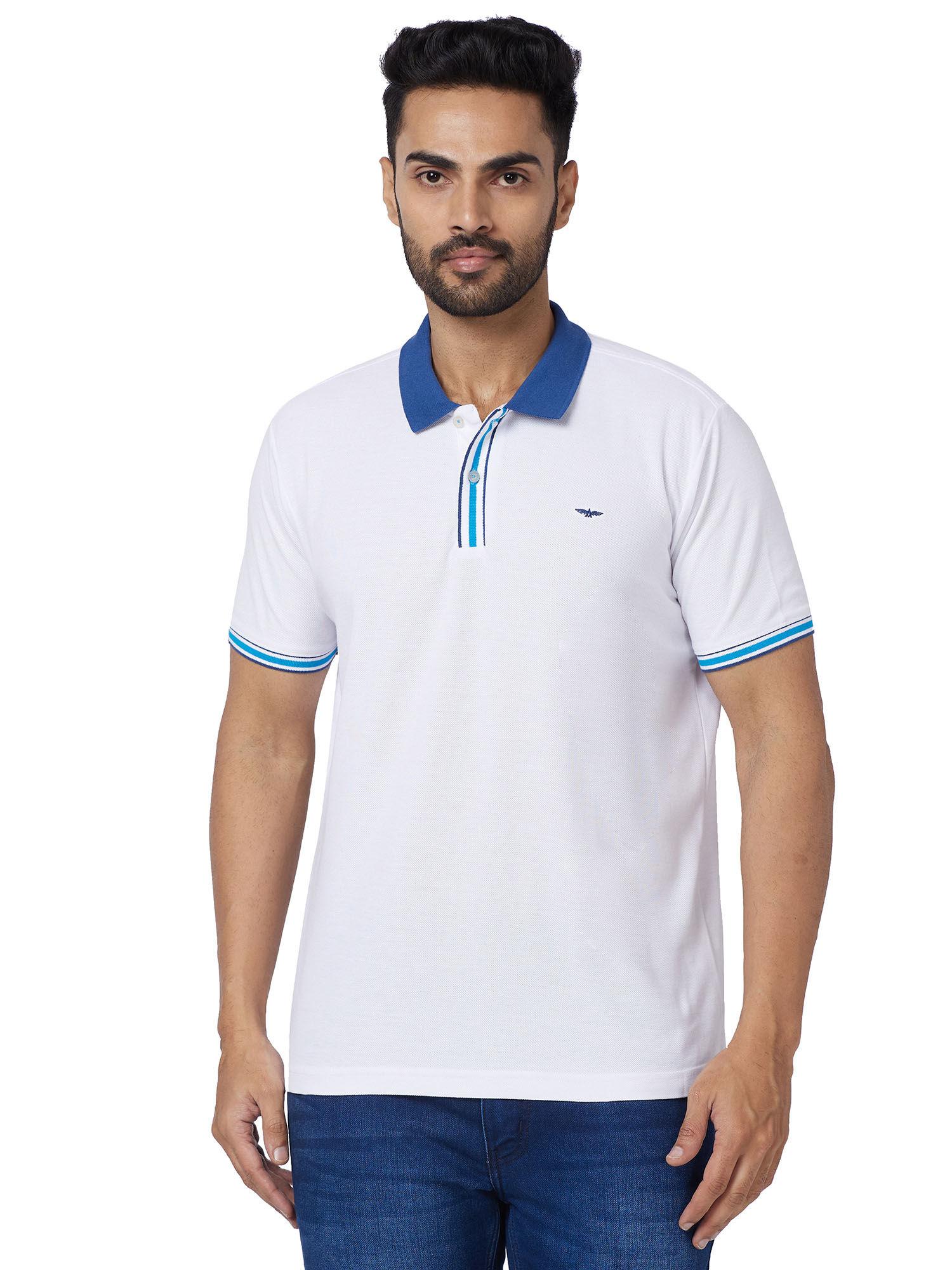 slim fit solid white t-shirt