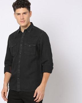 slim fit stretchable shirt