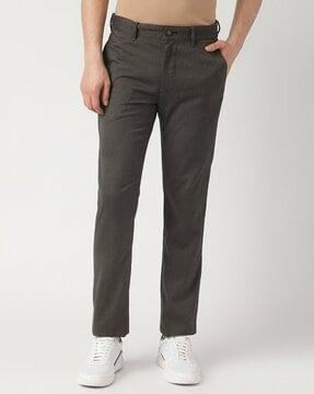 slim fit stretchable trousers