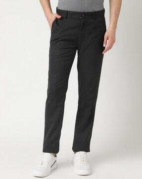 slim fit stretchable trousers