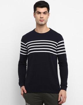 slim fit striped crew-neck t-shirt