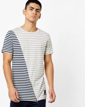 slim fit striped crew-neck t-shirt