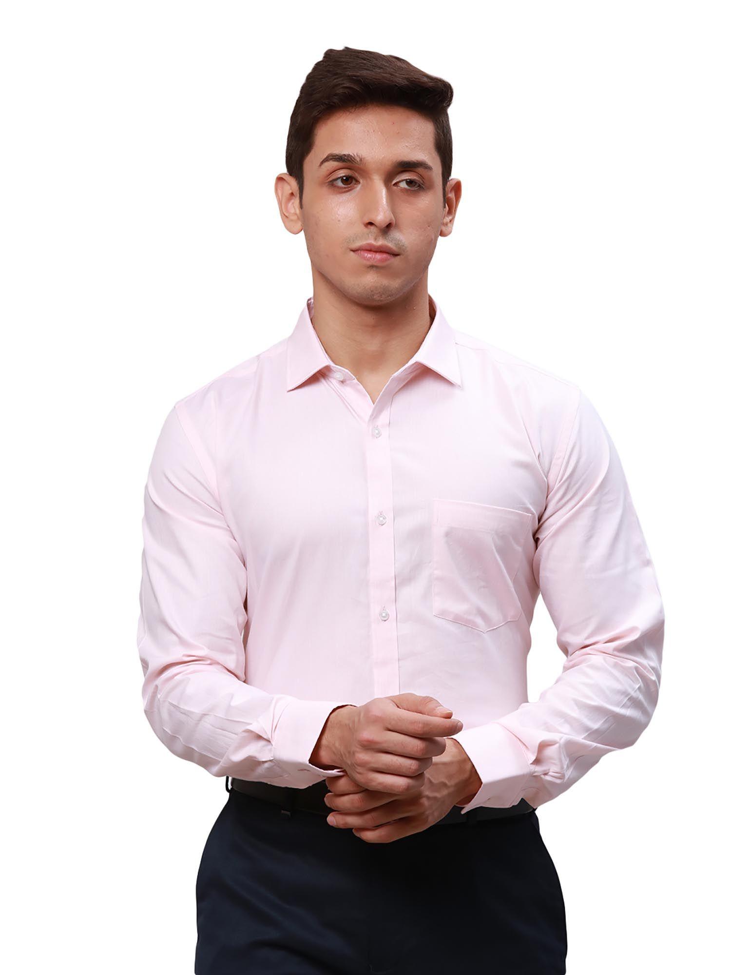 slim fit striped pink shirt