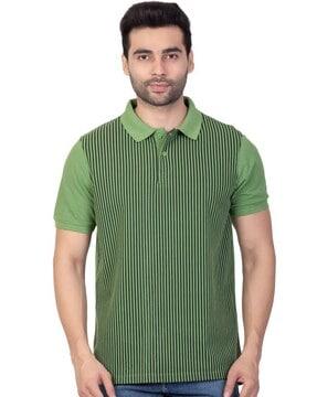 slim fit striped polo t-shirt