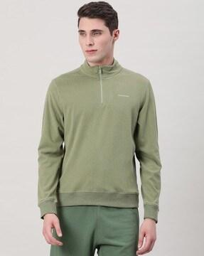 slim fit sweatshirt with ribbed hem