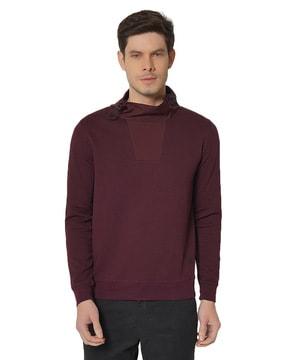 slim fit sweatshirt with ribbed hemline