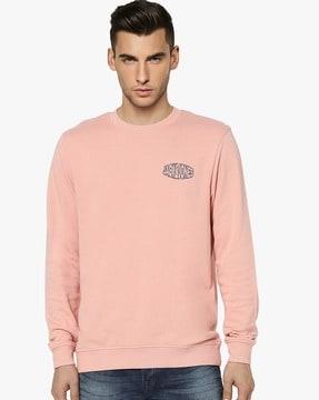 slim fit sweatshirt with ribbed hems