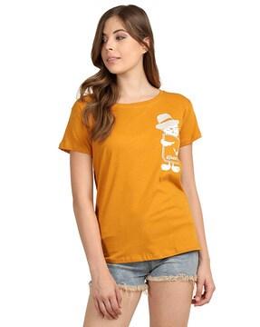 slim fit t-shirt with graphic overlay