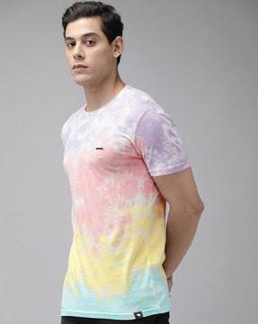 slim fit tie & dye crew-neck t-shirt