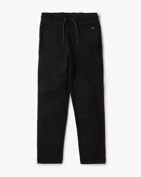 slim fit track pants with drawstring waist
