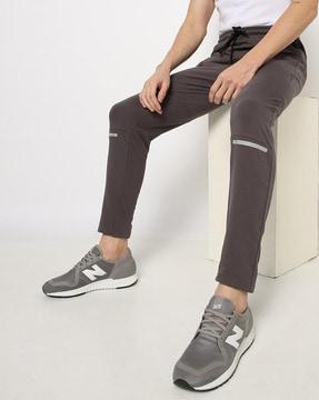 slim fit track pants with insert pockets