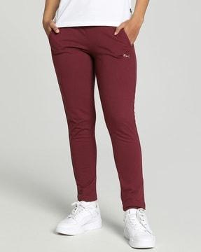 slim fit track pants with insert pockets